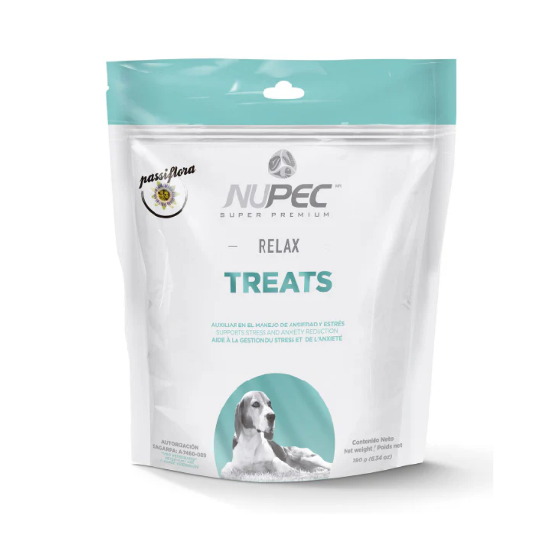 Nupec Relax Treats...Premios que ayudan a disminuir el estrés y la ansiedad.