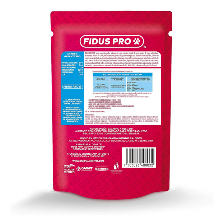 Campi Fidus Pro Adulto Pouch Pollo 100 g