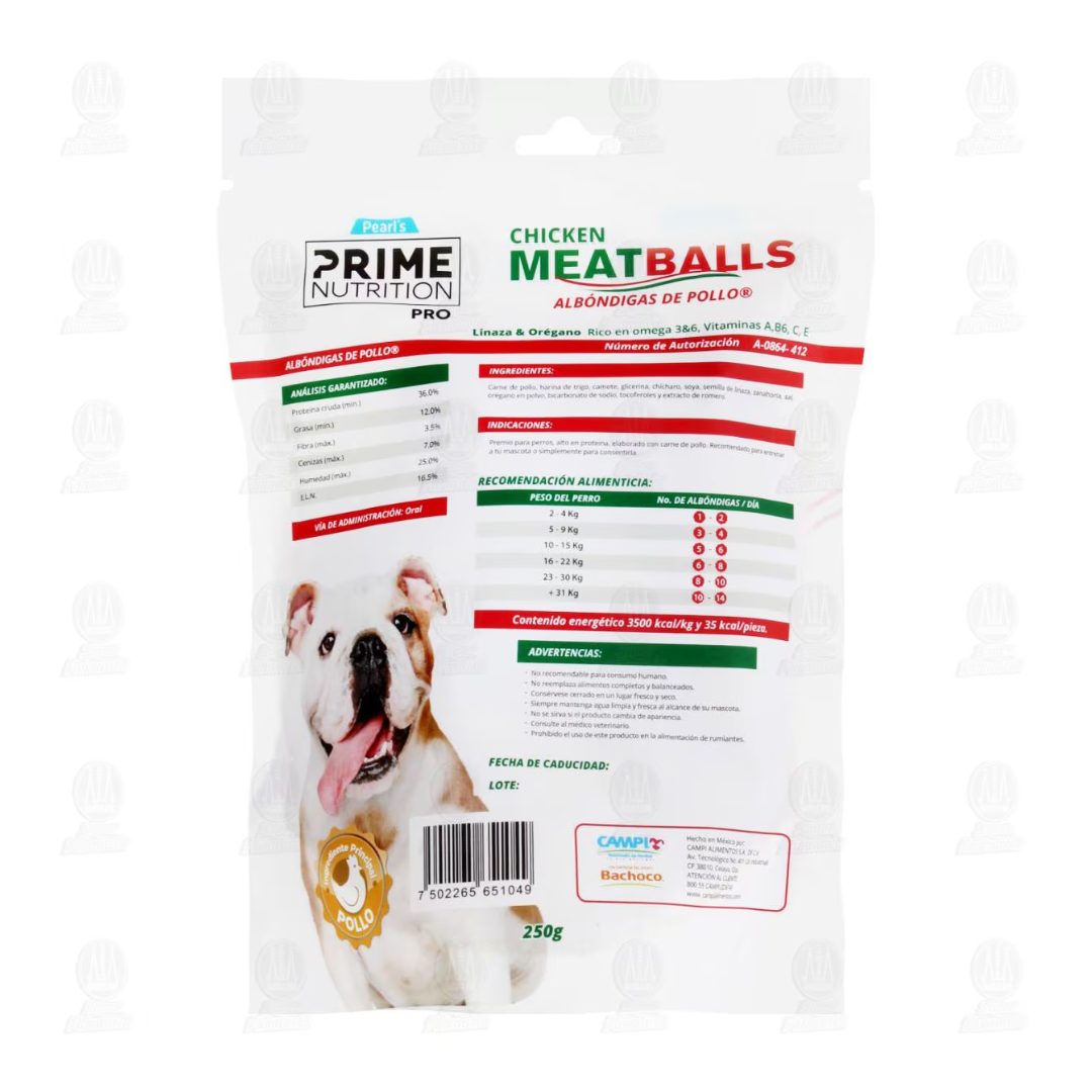 Campi Pearl's Prime Nutrition Chicken Meatballs 250 g