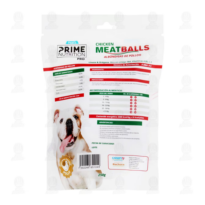 Campi Pearl's Prime Nutrition Chicken Meatballs 250 g