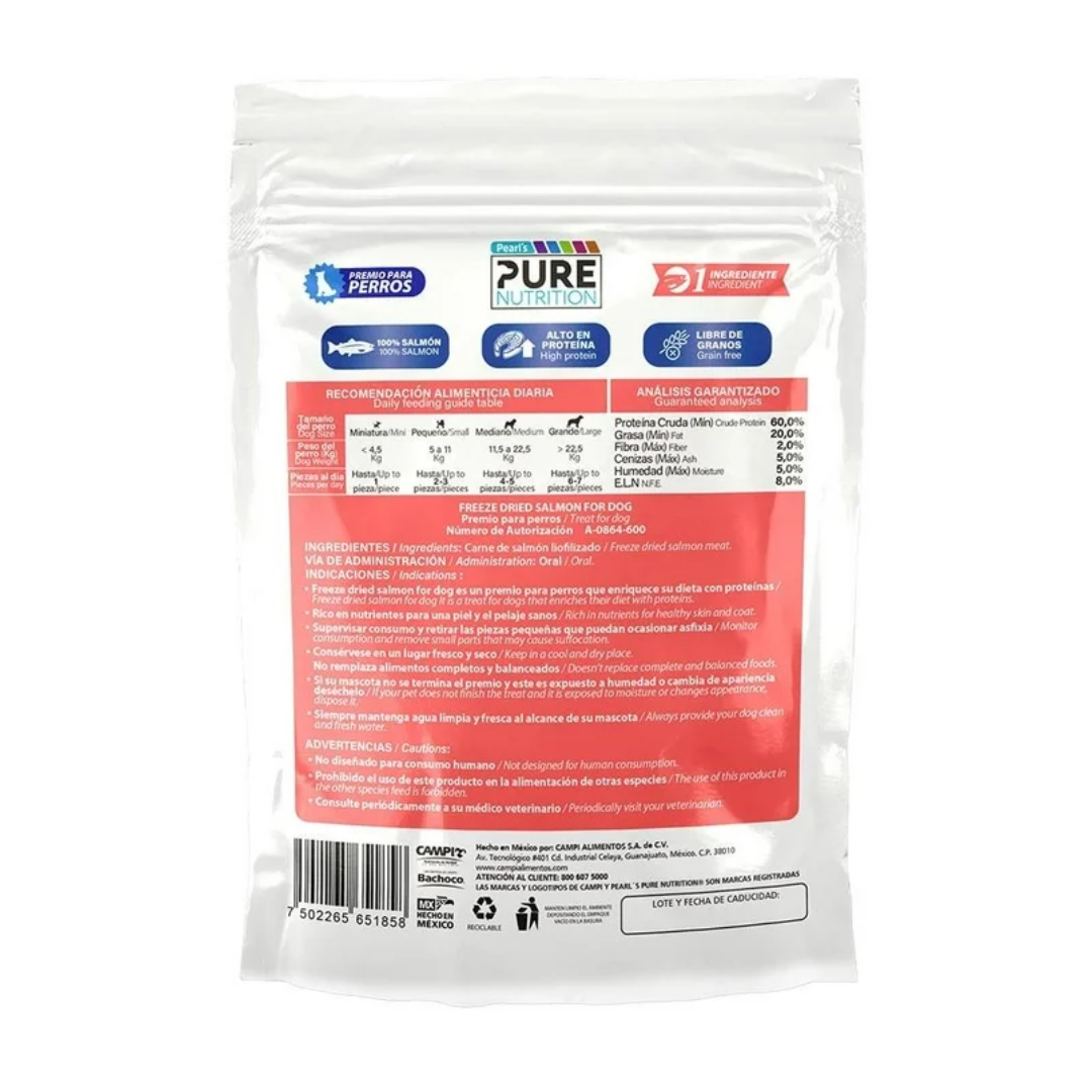 Campi Pearl's Pure Nutrition Liofilizado de Salmon Para Perro 80 g