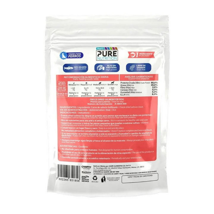 Campi Pearl's Pure Nutrition Liofilizado de Salmon Para Perro 80 g