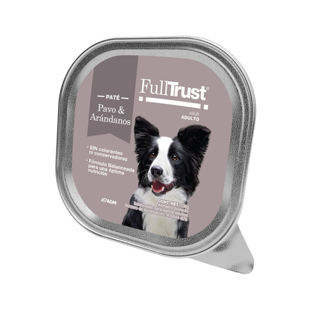FullTrust Alimento Húmedo Pavo y Arándanos para Perro Adulto 100 g