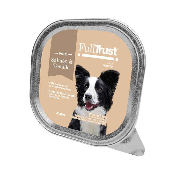 FullTrust Alimento Húmedo Salmón y Tomillo para Perro Adulto 100 g