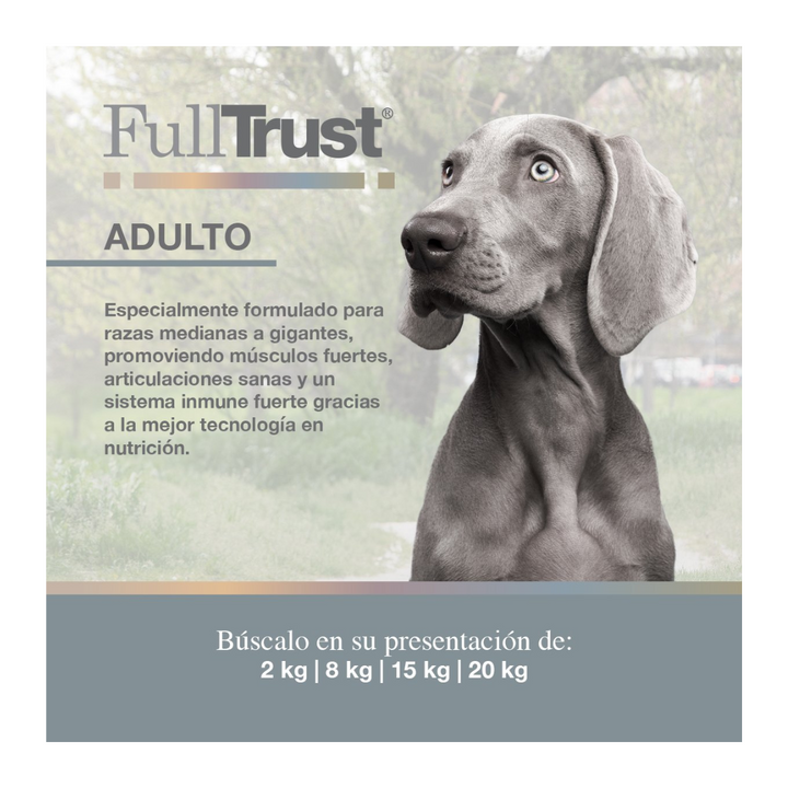 FullTrust Alimento para Perro Adulto Raza Mediana/Grande Receta Pollo y Res
