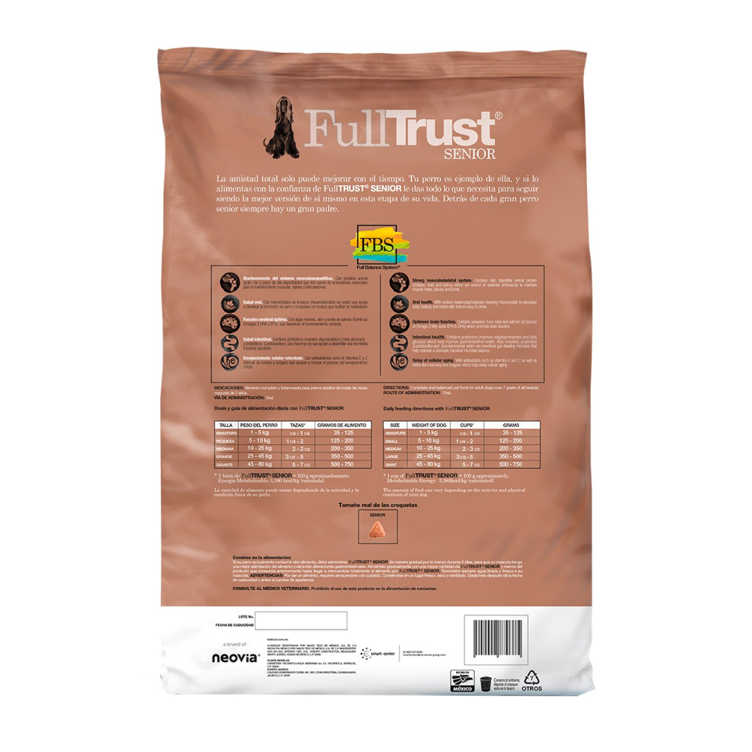 FullTrust Alimento para Perro Senior Todas las Razas Receta Pollo y Res
