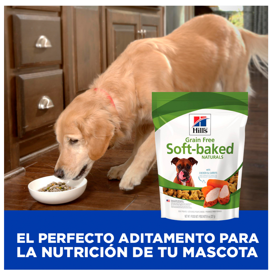 Hill's Grain Free Soft-Baked Premios Sin Granos para Perro Receta Pollo y Zanahoria, 227 g