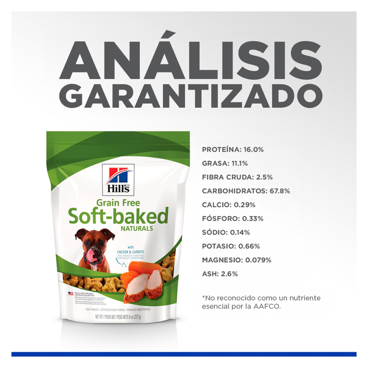 Hill's Grain Free Soft-Baked Premios Sin Granos para Perro Receta Pollo y Zanahoria, 227 g