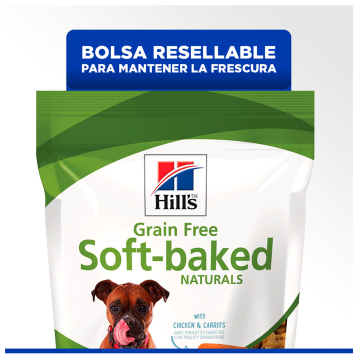 Hill's Grain Free Soft-Baked Premios Sin Granos para Perro Receta Pollo y Zanahoria, 227 g