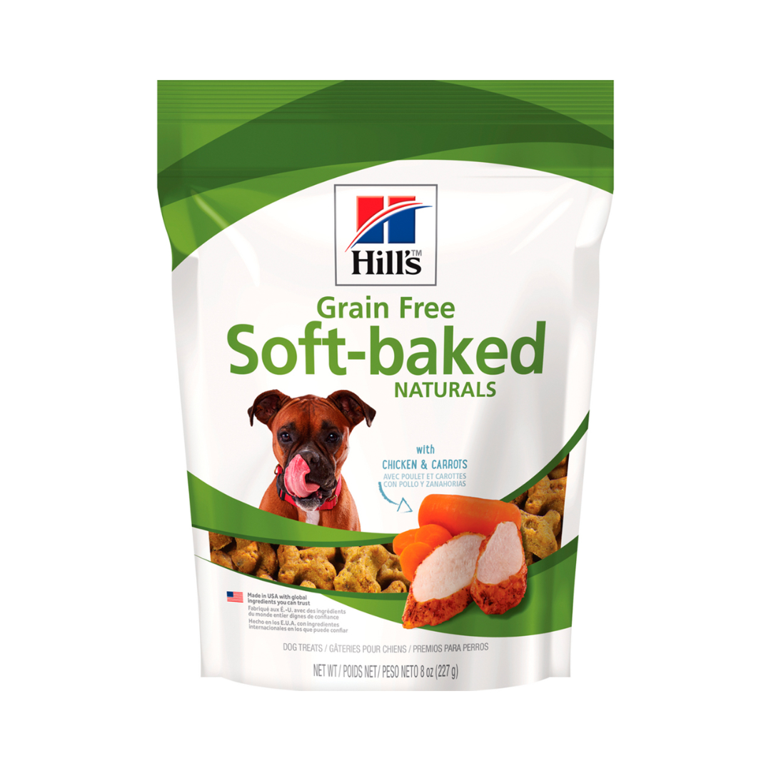 Hill's Grain Free Soft-Baked Premios Sin Granos para Perro Receta Pollo y Zanahoria, 227 g