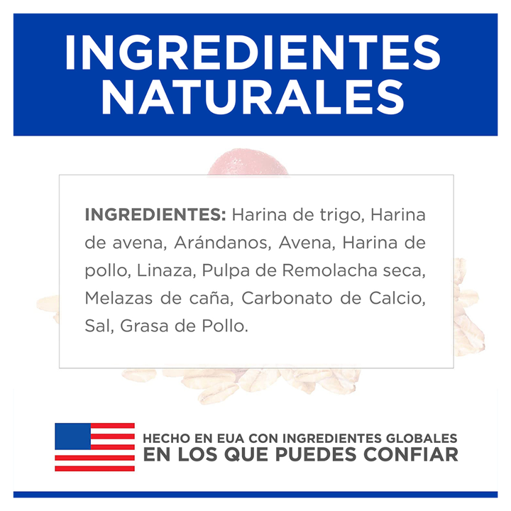 Hill's Natural Fruity Snacks Premios Crujientes para Perro Receta Arándano y Avena, 230 g
