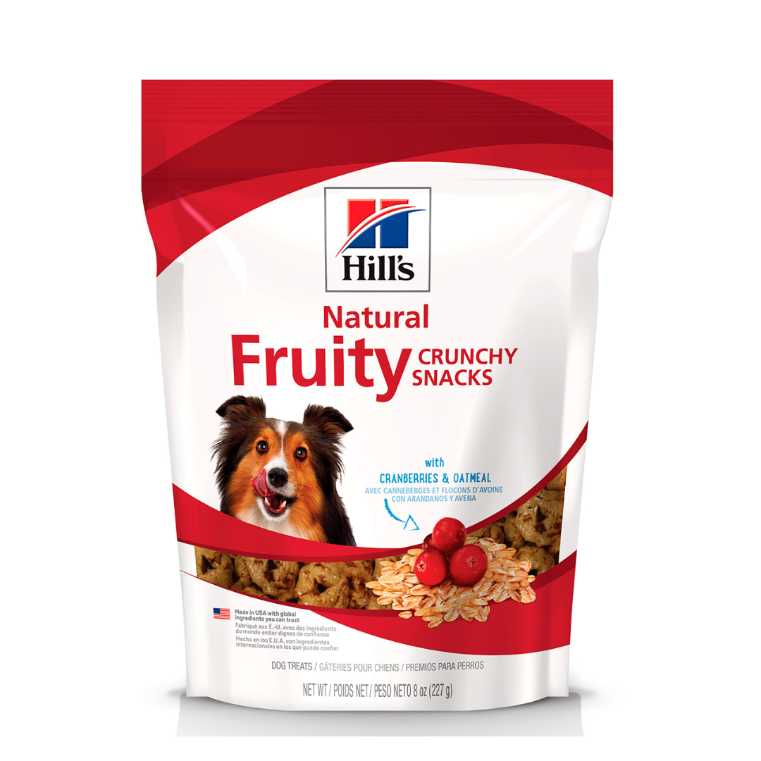 Hill's Natural Fruity Snacks Premios Crujientes para Perro Receta Arándano y Avena, 230 g