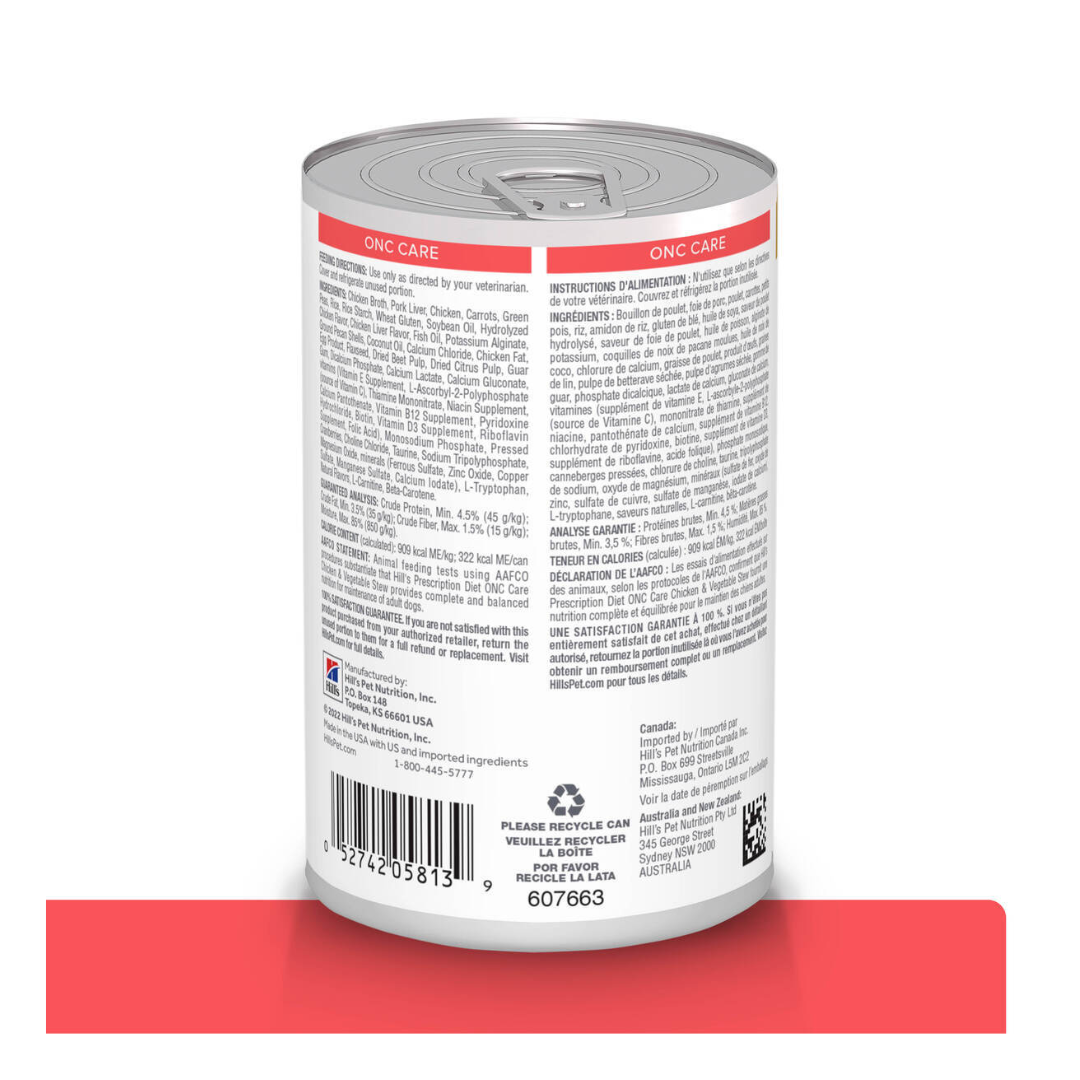 Hill's Prescription Diet Onc-Care Alimento Húmedo Oncológico para Perro Adulto, 354 g