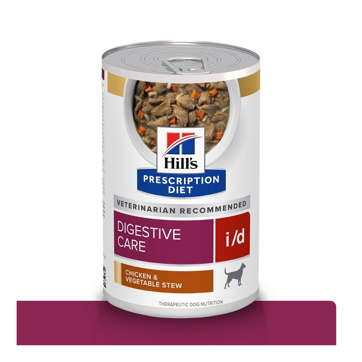Hill's Prescription Diet i/d Alimento Húmedo Cuidado Digestivo para Perro Adulto Receta Pollo en Estofado, 354 g