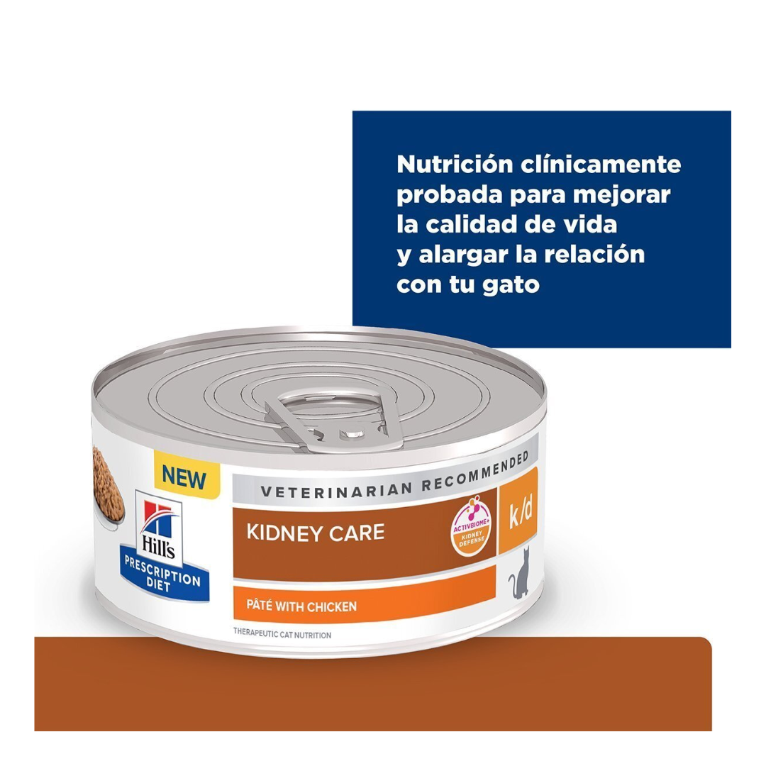 Hill's Prescription Diet k/d Alimento Húmedo Cuidado Renal para Gato Adulto, 156 g