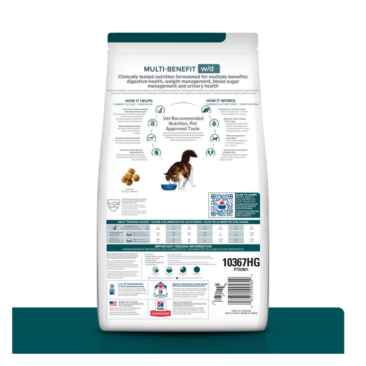 Hill's Prescription Diet w/d Control de Peso/Diabetes para Gato Adulto