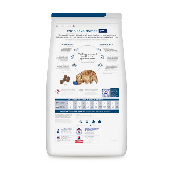 Hill's Prescription Diet z/d Croquetas para Alergias Alimentarias para Perro Adulto Receta Pollo,