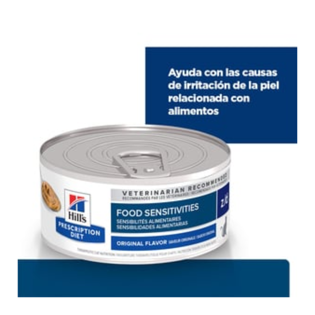 Hill's Prescription Diet z/d Alimento Húmedo para Alergia Alimentaria para Gato Receta Original, 156 g