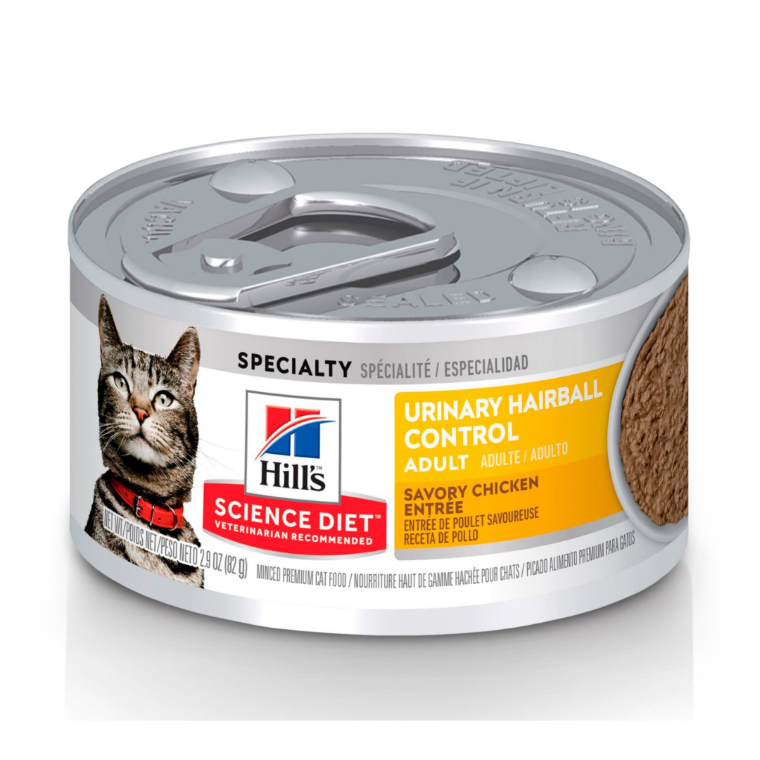 Hill's Science Diet Alimento Húmedo Cuidado Urinario y Control de Bolas de Pelo para Gato, 82 g