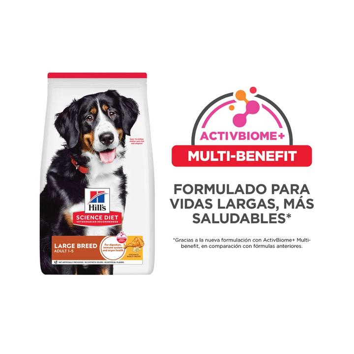 Hill's Science Diet Large Breed Alimento Seco para Perro Adulto Raza Grande Receta Pollo