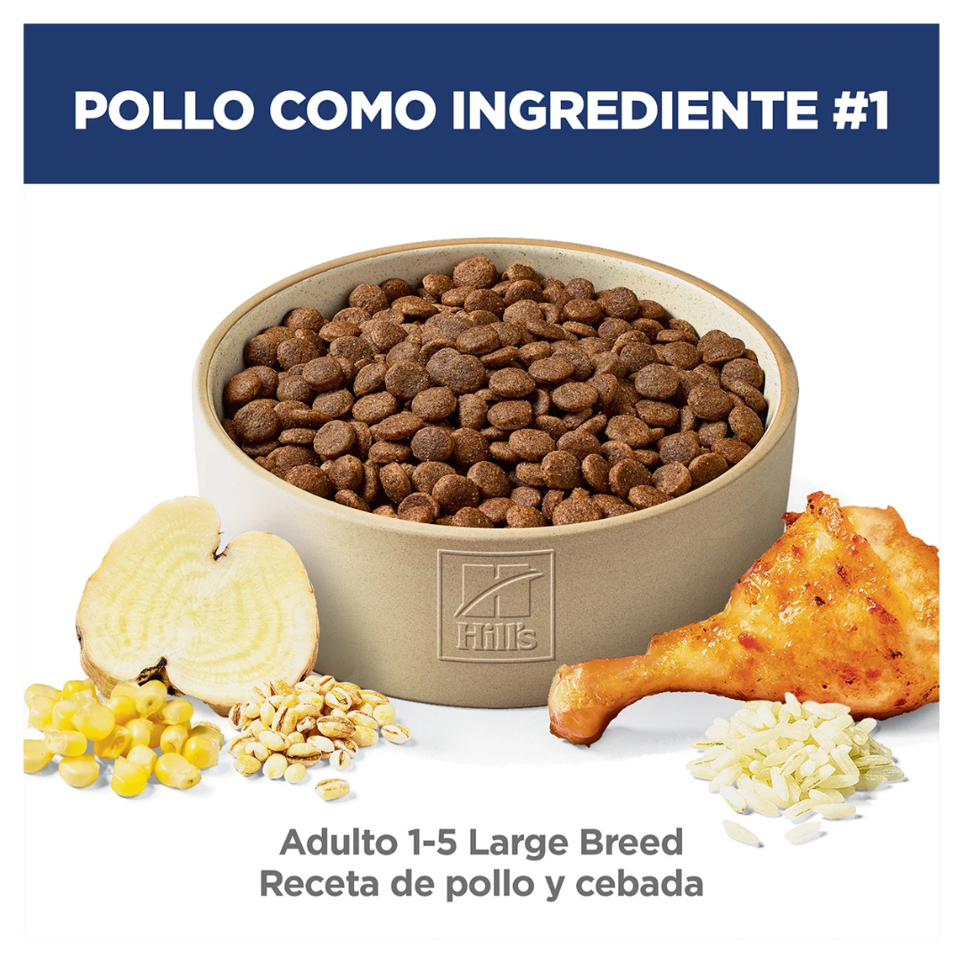 Hill's Science Diet Large Breed Alimento Seco para Perro Adulto Raza Grande Receta Pollo