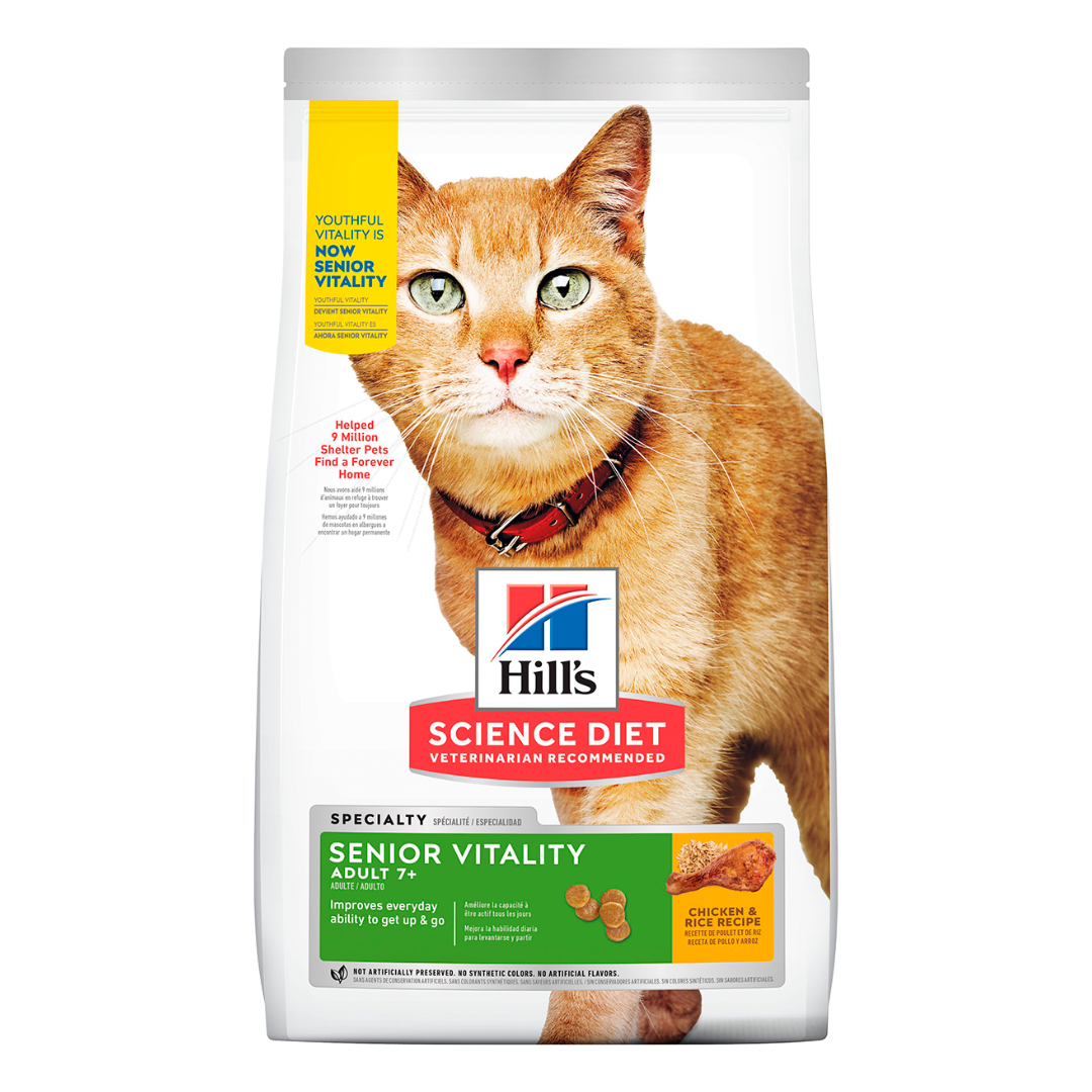Hill's Science Diet Senior Vitality Alimento para Gato Senior Receta Pollo, 1.4 kg