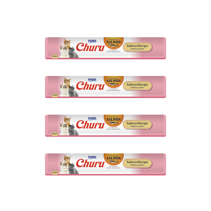 Inaba Churu Premio Cremoso Natural para Gato Receta Salmón 4 pzas
