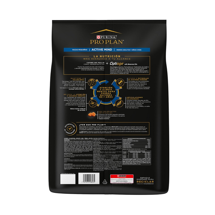 Pro Plan Active Mind Optiage Alimento para Perro Senior Raza Pequeña Receta Pollo