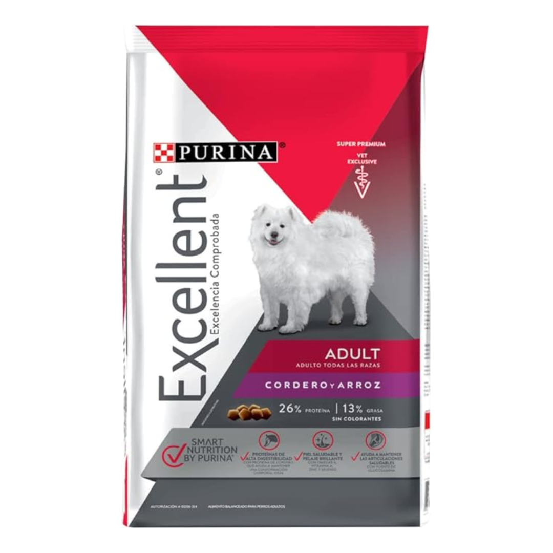 Purina Excellent Adulto Cordero y Arroz Todas Las Razas