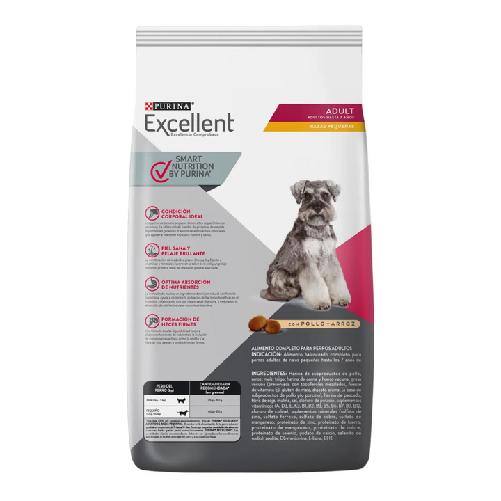 Purina Excellent Adulto Pollo y Arroz Raza Pequeña