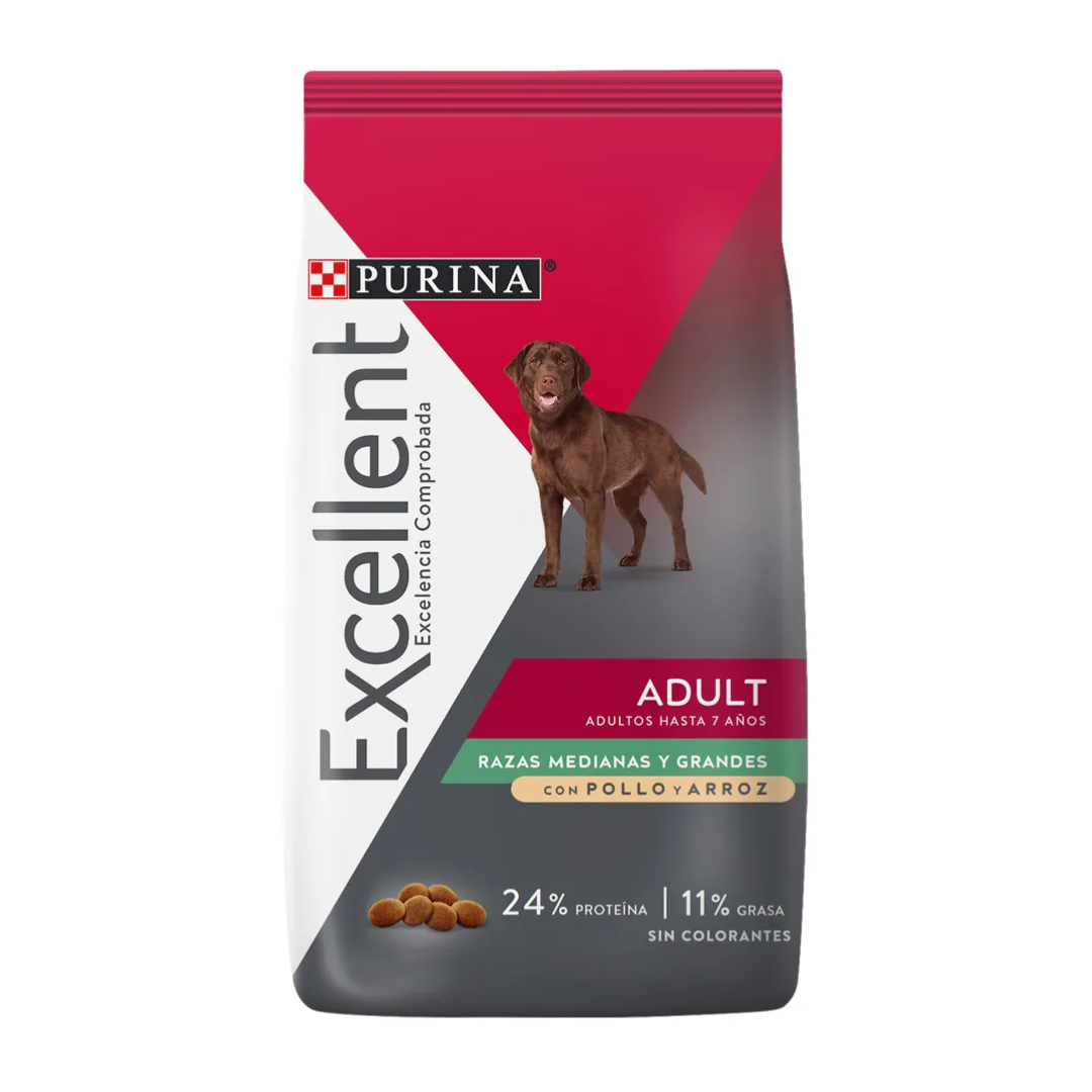 Purina Excellent Adulto Pollo y Arroz Raza Mediana y Grande