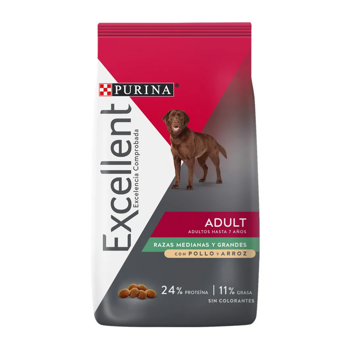 Purina Excellent Adulto Pollo y Arroz Raza Mediana y Grande