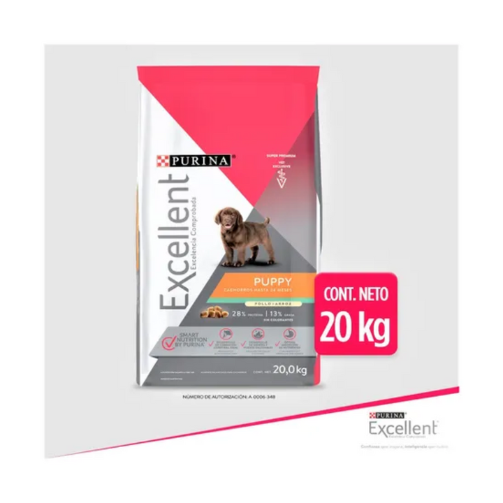 Purina Excellent Puppy Pollo y Arroz Raza Mediana y Grande