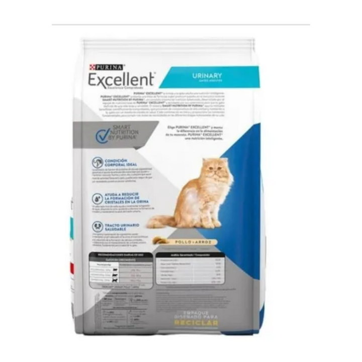 Purina Excellent Urinary  Cat Adulto Pollo y Arroz