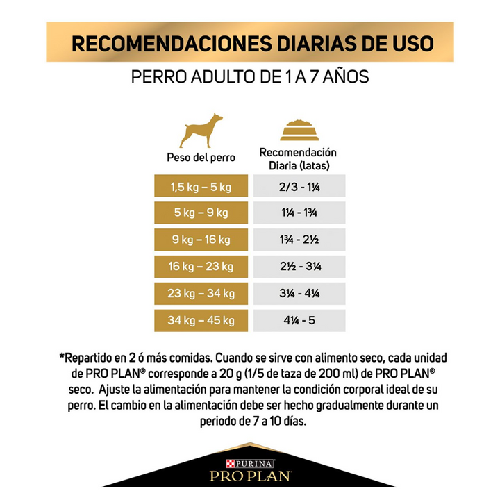 Purina Pro Plan Dog Adult 7+ Beef y Rice Lata 368 g