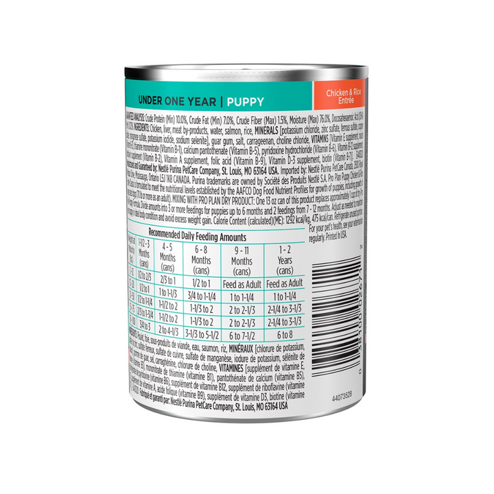 Purina Pro Plan Dog Puppy Chickent y Rice Lata 368 g