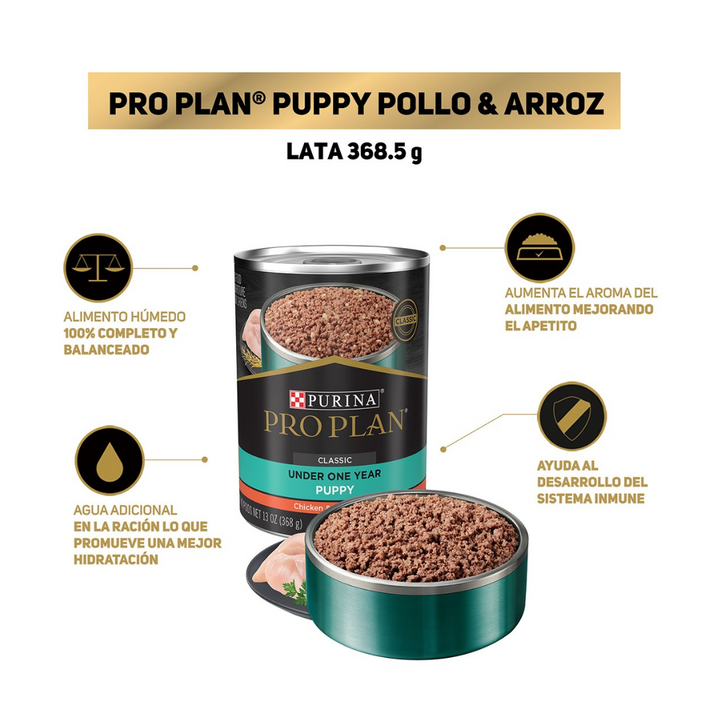 Purina Pro Plan Dog Puppy Chickent y Rice Lata 368 g