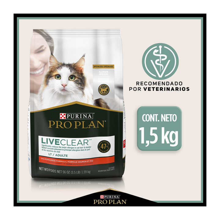 Purina Pro Plan Live Clear Gato Adulto Salmon y Arroz