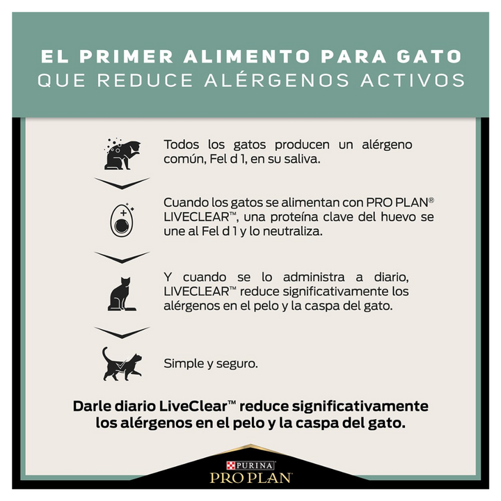 Purina Pro Plan Live Clear Gato Adulto Salmon y Arroz