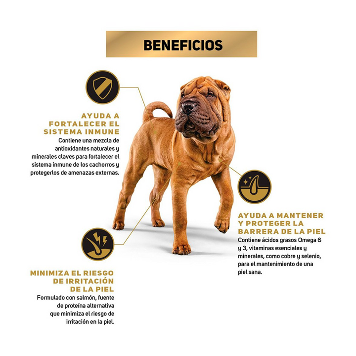 Purina Pro Plan Optiderma Sensitive Skin Perro Cachorro Todas las Razas Salmon y Arroz