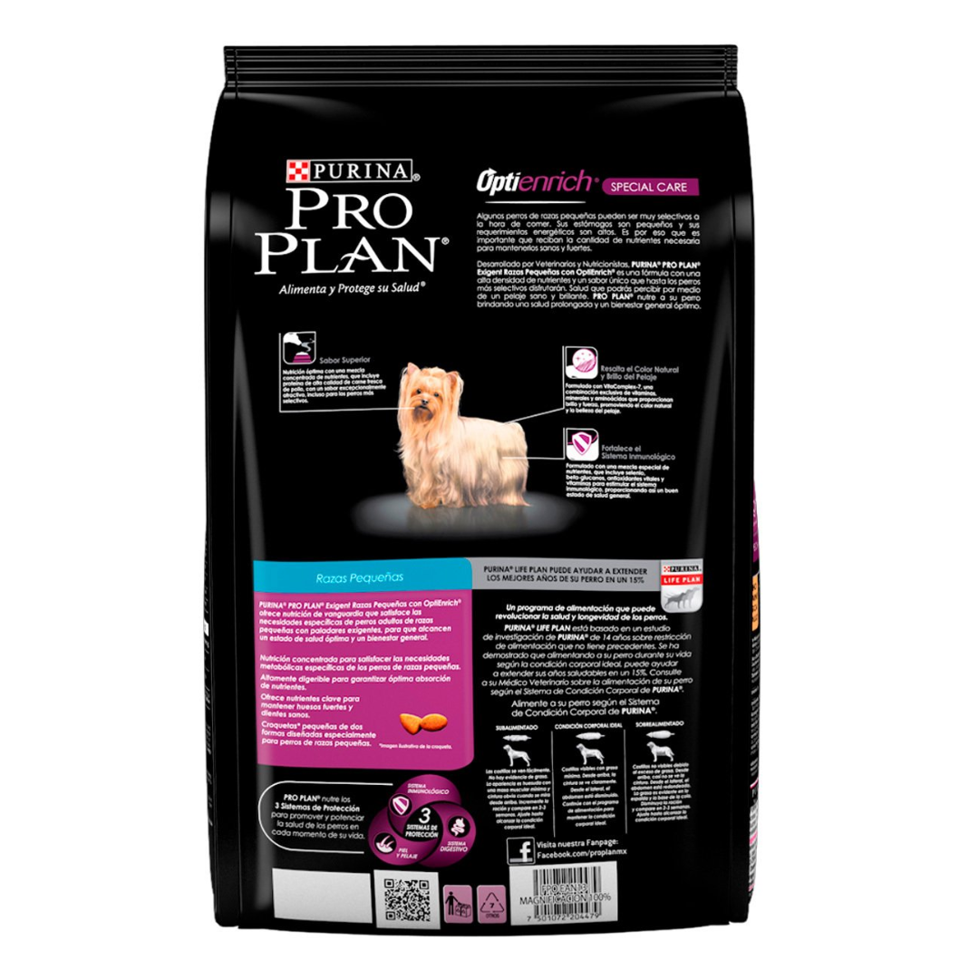 Purina Pro Plan Optienrich Exigent Perro Adulto Raza Pequeña Pollo y Arroz