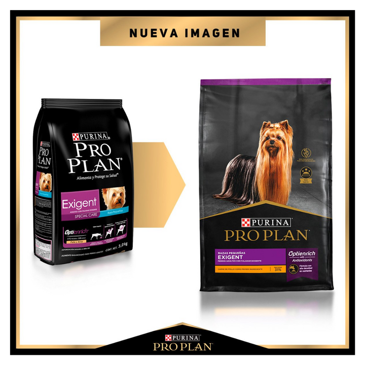 Purina Pro Plan Optienrich Exigent Perro Adulto Raza Pequeña Pollo y Arroz