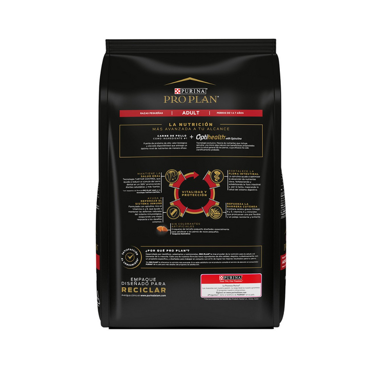Purina Pro Plan Optihealth Dog Adult Raza Pequeña pollo