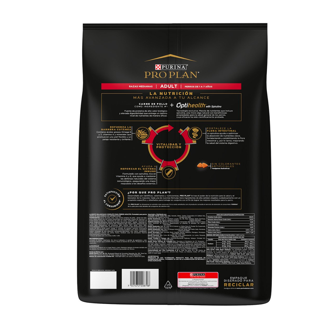 Purina Pro Plan Optihealth Dog Adulto Razas Medianas