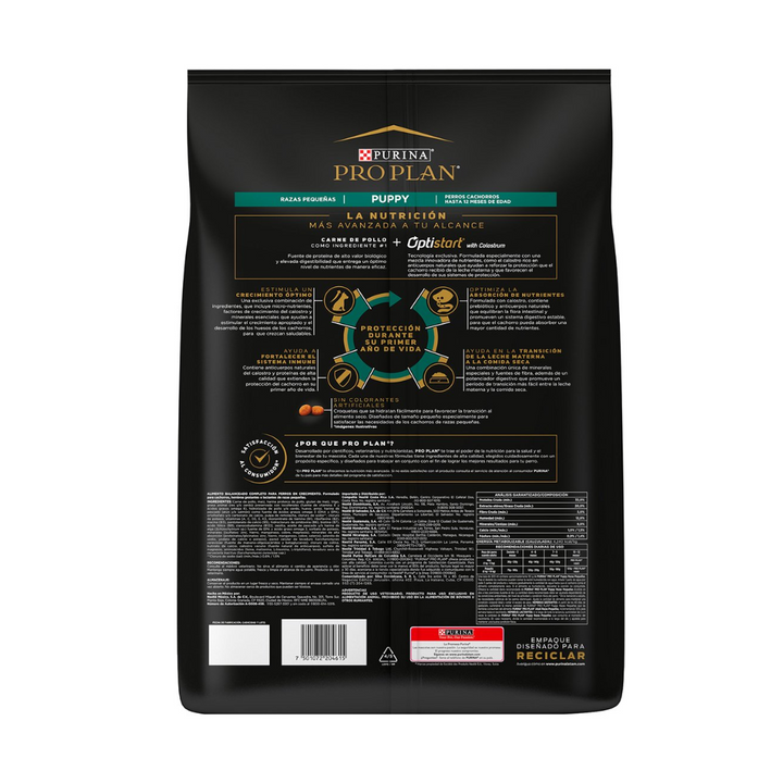 Purina Pro Plan Puppy Optistart Cachorro Raza Pequeña Pollo